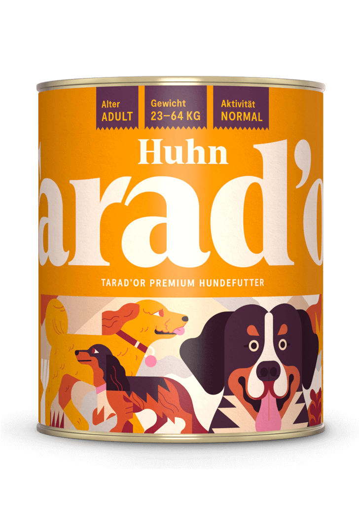 Dose Nassfutter Huh 800g  - Trador Premium Hundefutter