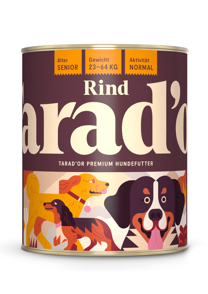 Dose Nassfutter Rind 800g  - für Senior hunde Trador Premium Hundefutter