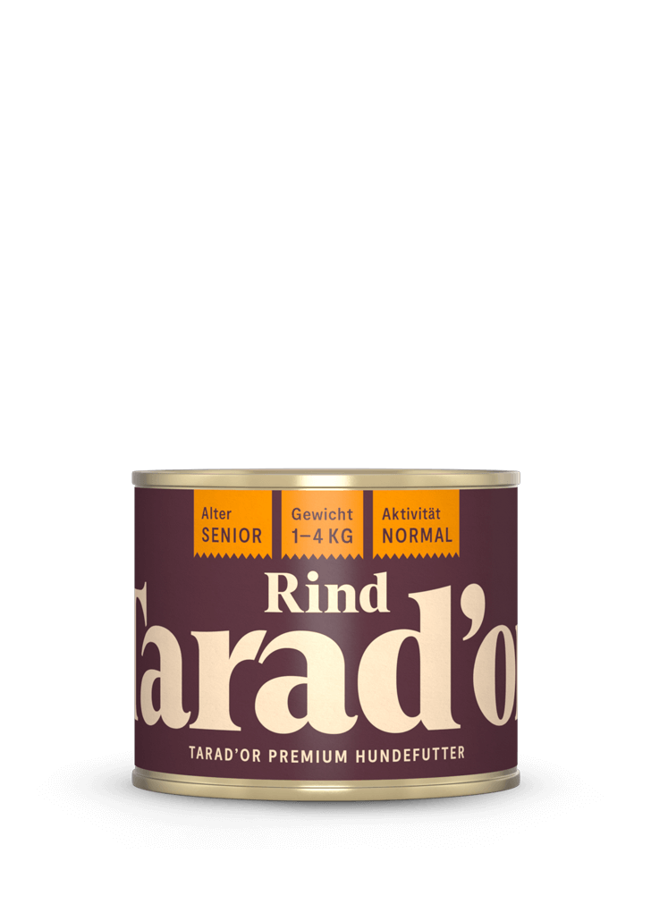 Dose Nassfutter Rind 200g  fü Senior Hunde- Trador Premium Hundefutter